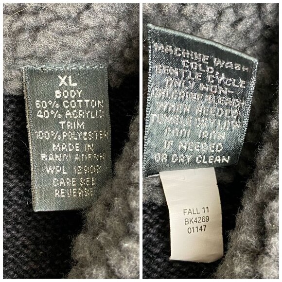 Oscar De La Renta Full Zip Cardigan Grandpa Sweater Gray Mens Sz XL - Picture 5 of 6